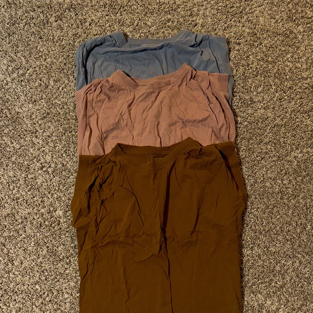 LOFT Short Sleeve Tees - Blue, Pink, Brown